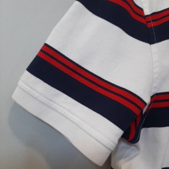 Tommy Hilfiger Striped Polo Shirt Short Sleeve Collared Top Golf Mens Size Large - Picture 5 of 11